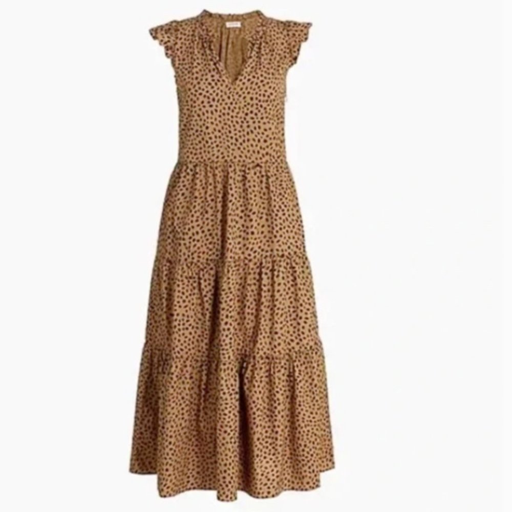 J. Crew Cotton Poplin Tiered Midi Dress | Size M | NWT